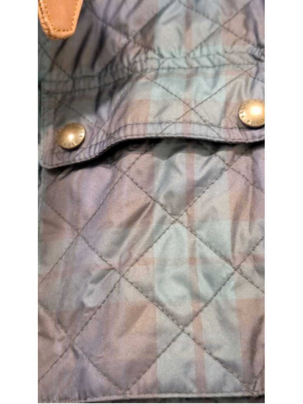 Polo Ralph Lauren Plaid Quilted Leather Trim Equestrian Jacket L - Picture 6 of 16